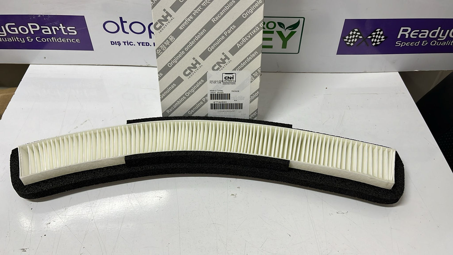 47744117 47744960 Cab Air Filter - 470 mm L x 90 mm H x 40 mm W